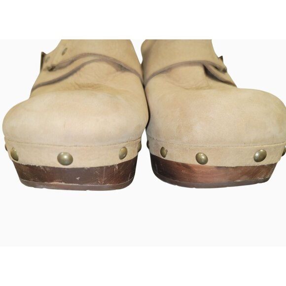 UGG Womens Leather Clogs Size 9 Light Tan - Picture 14 of 16